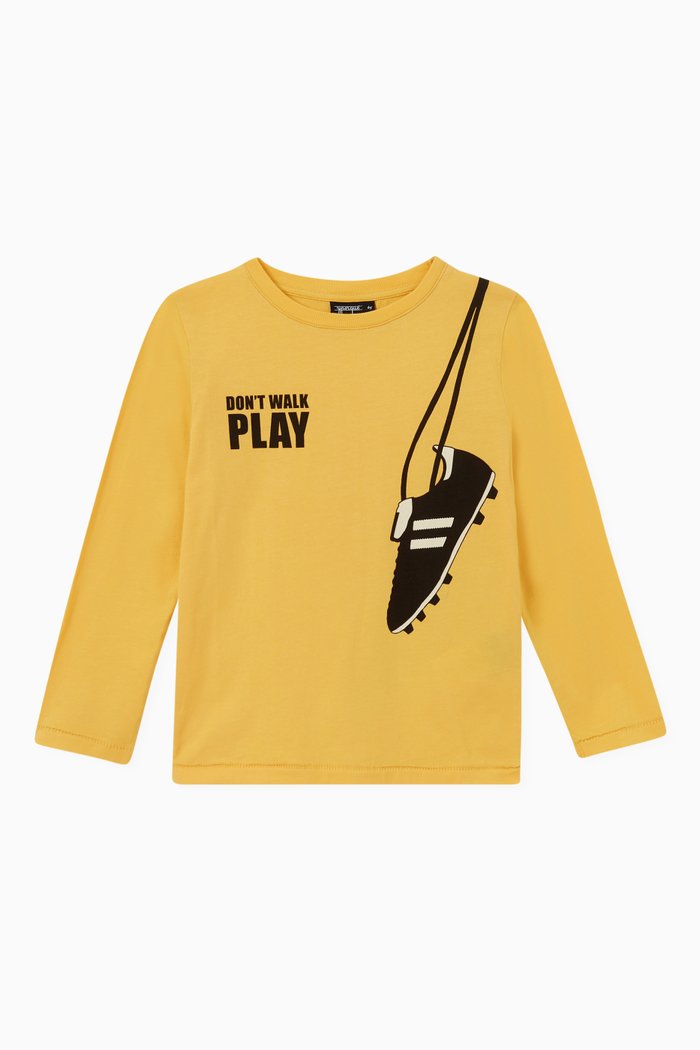 

Soccer T-shirt in Cotton, Yellow