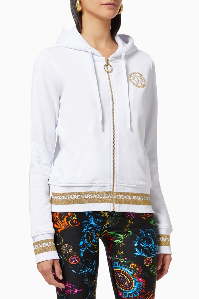 

Lady Light Sweater Hoodie in Cotton, White