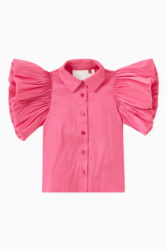 

Ruffle Sleeve Top, Pink