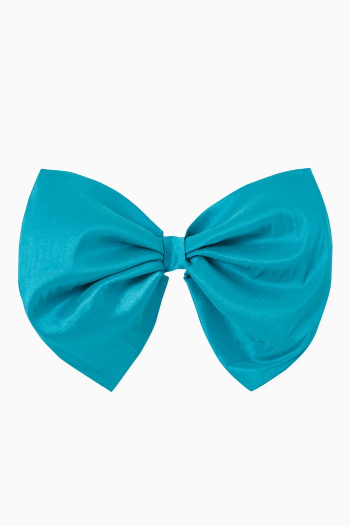 

Bow Belt in Tafta, Blue