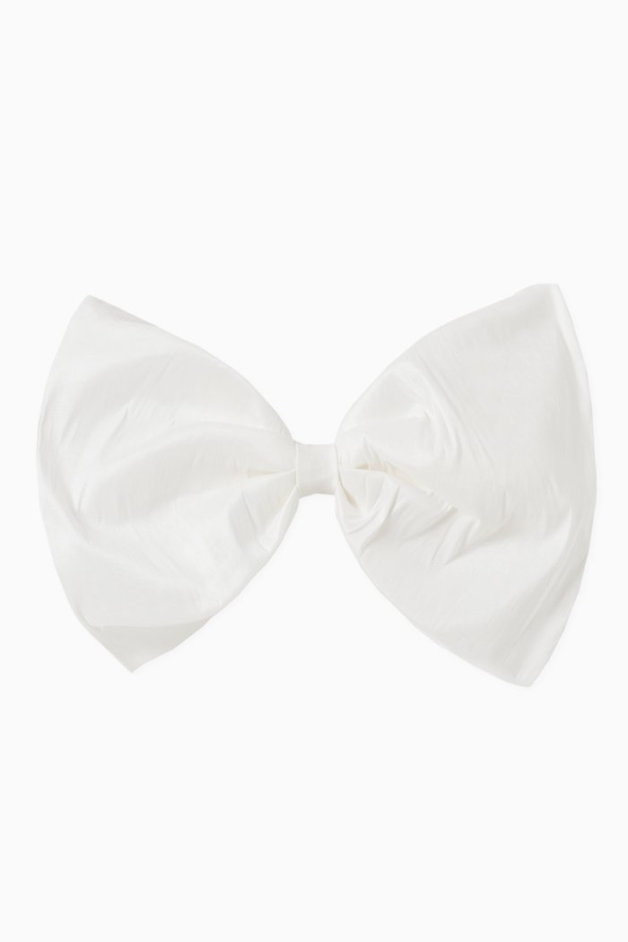 

Bow Belt in Tafta, White