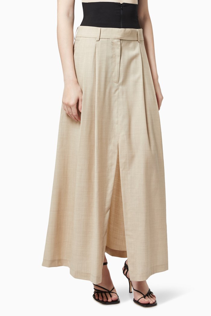 

Maxi Pant Skirt with Corset, Neutral