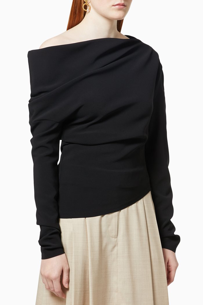 

Asymmetric Top in Jersey, Black