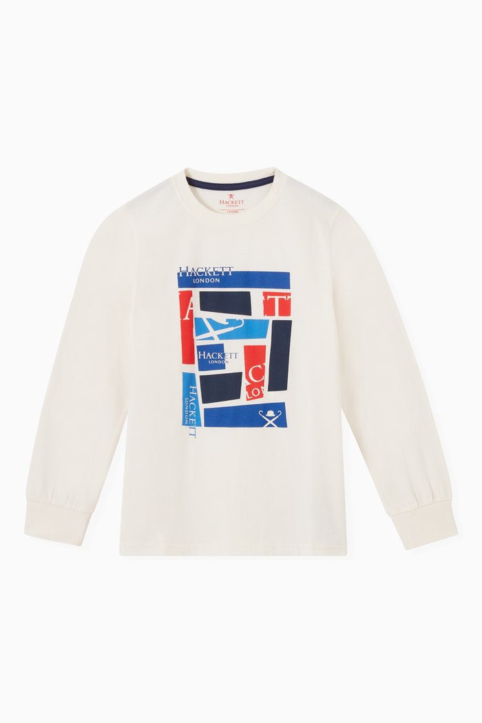

Abstract Print T-shirt in Cotton, White