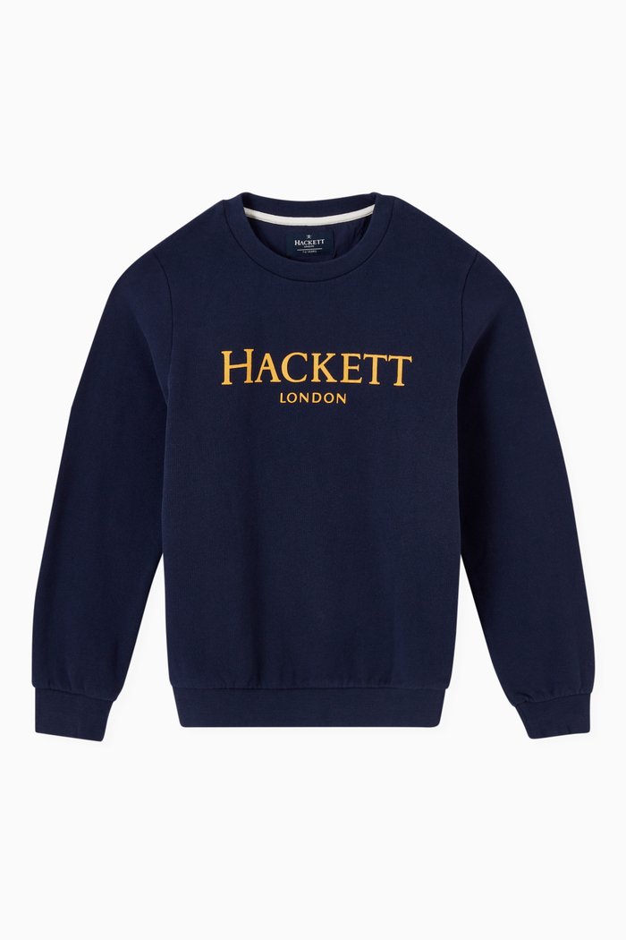 

Logo Print Sweatshirt in Cotton, Blue