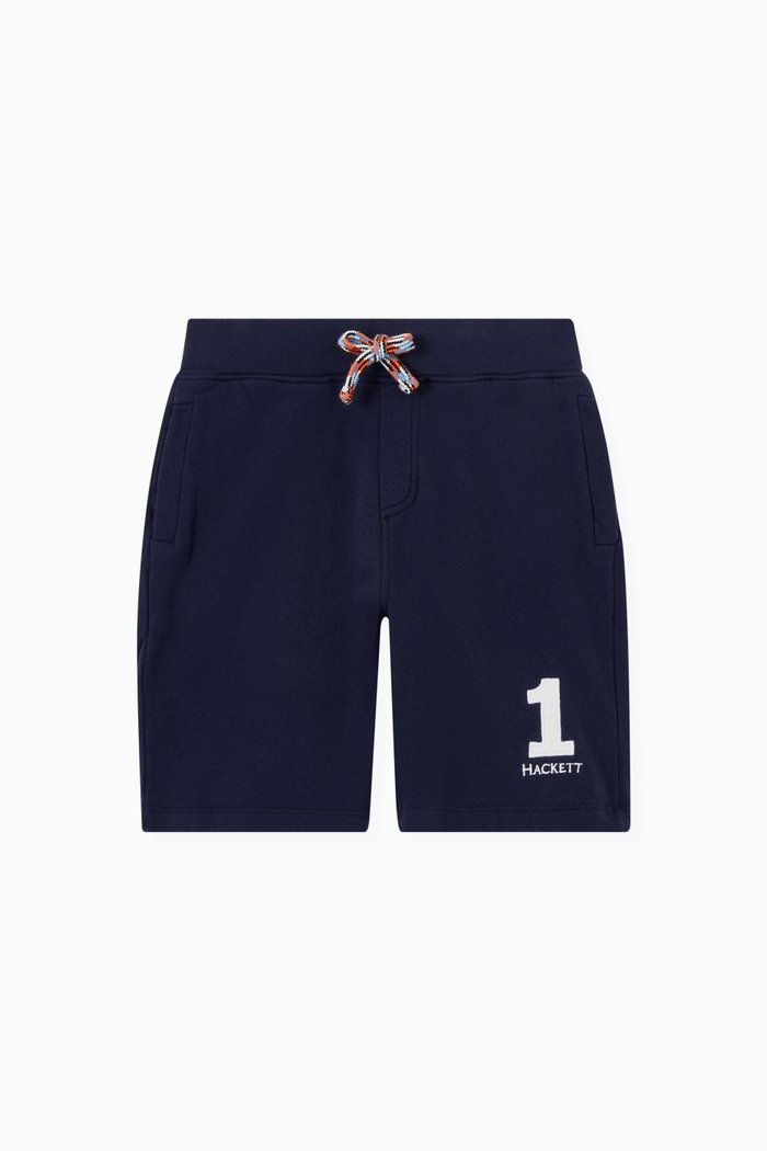 

Number Lettering Shorts in Cotton, Blue