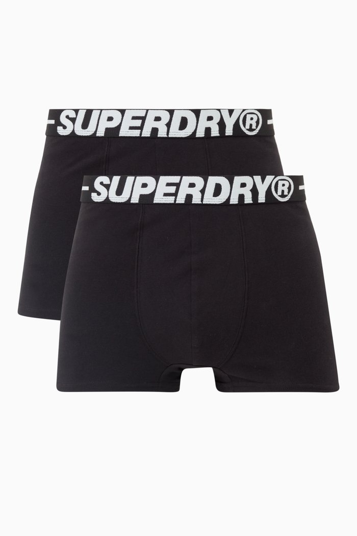 

Logo Trunks in Stretch Organic Cotton, Set of 2, Black