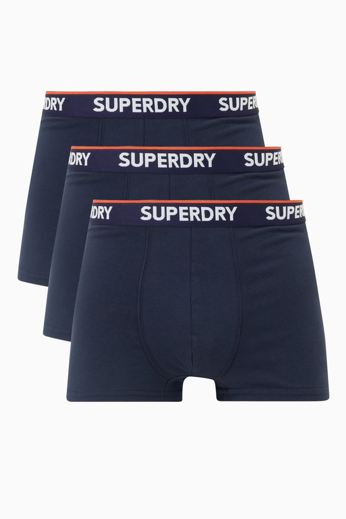 

Classic Trunks in Stretch Organic Cotton, Set of 3, Blue