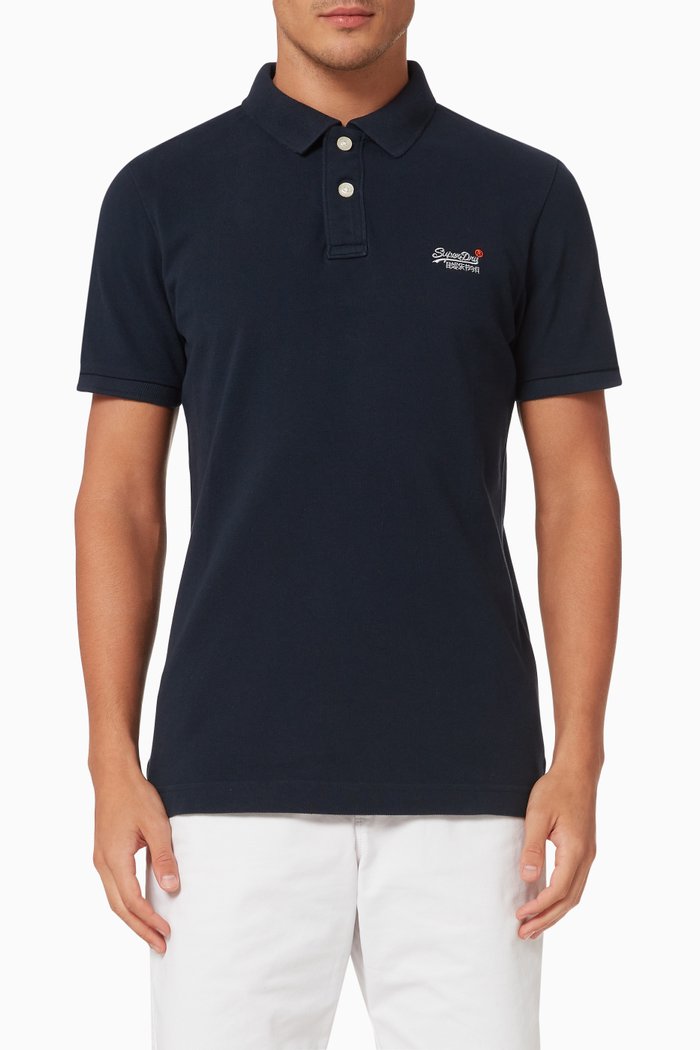 

Classic Polo Shirt in Cotton Piqué, Blue