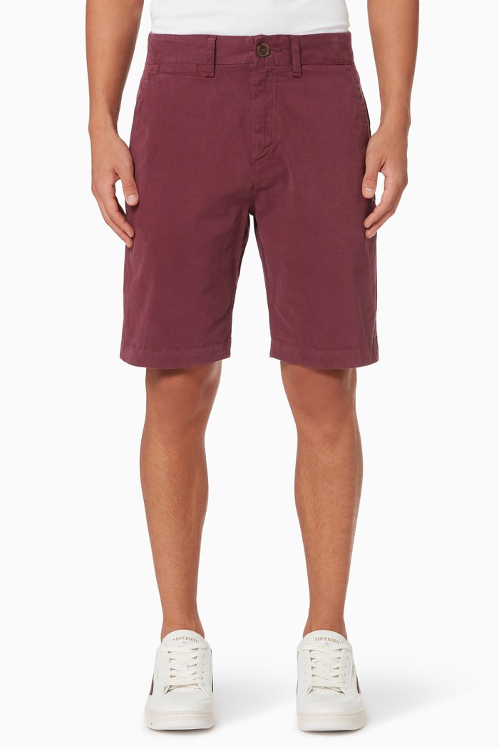 

International Shorts in Cotton, Burgundy