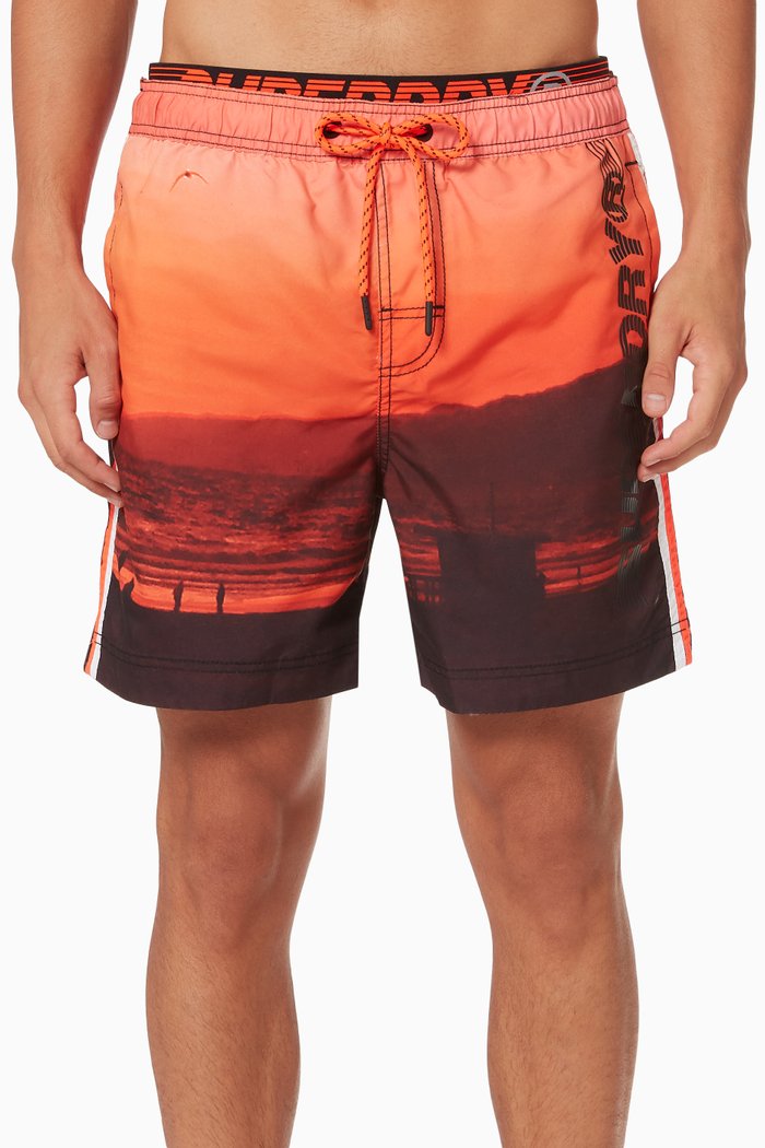 

State Volley Swim Shorts in Technical Fabric, Multicolour