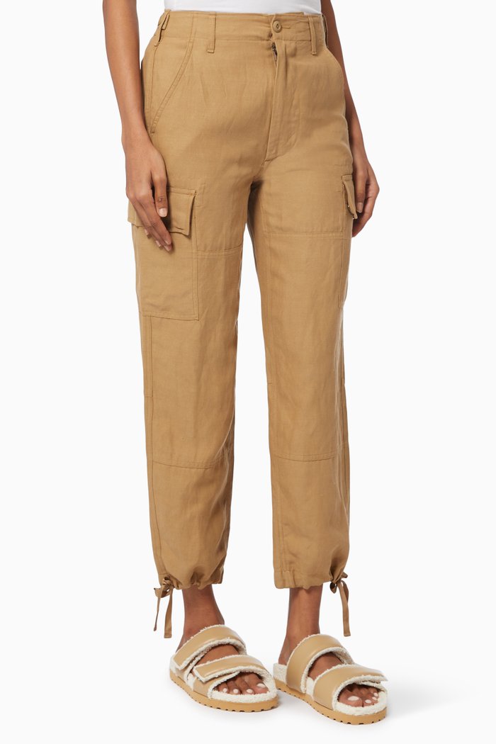 

Cargo Pants in Silk Blend, Brown