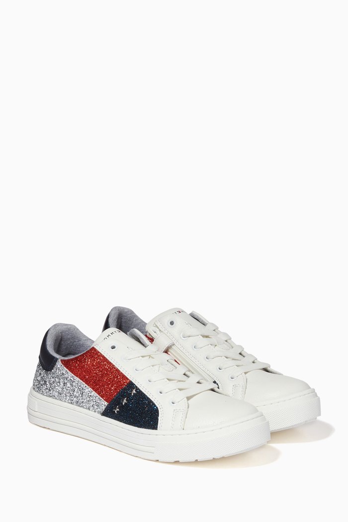 

Star Sneakers in Faux Leather, White