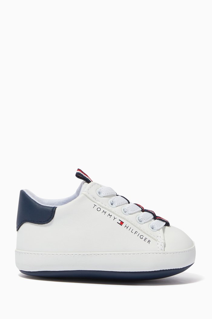 

Logo Sneakers in Faux Leather, White