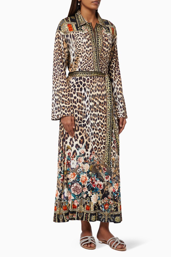 

Call of the Cathedral Shirt Dress in Jersey, Multicolour