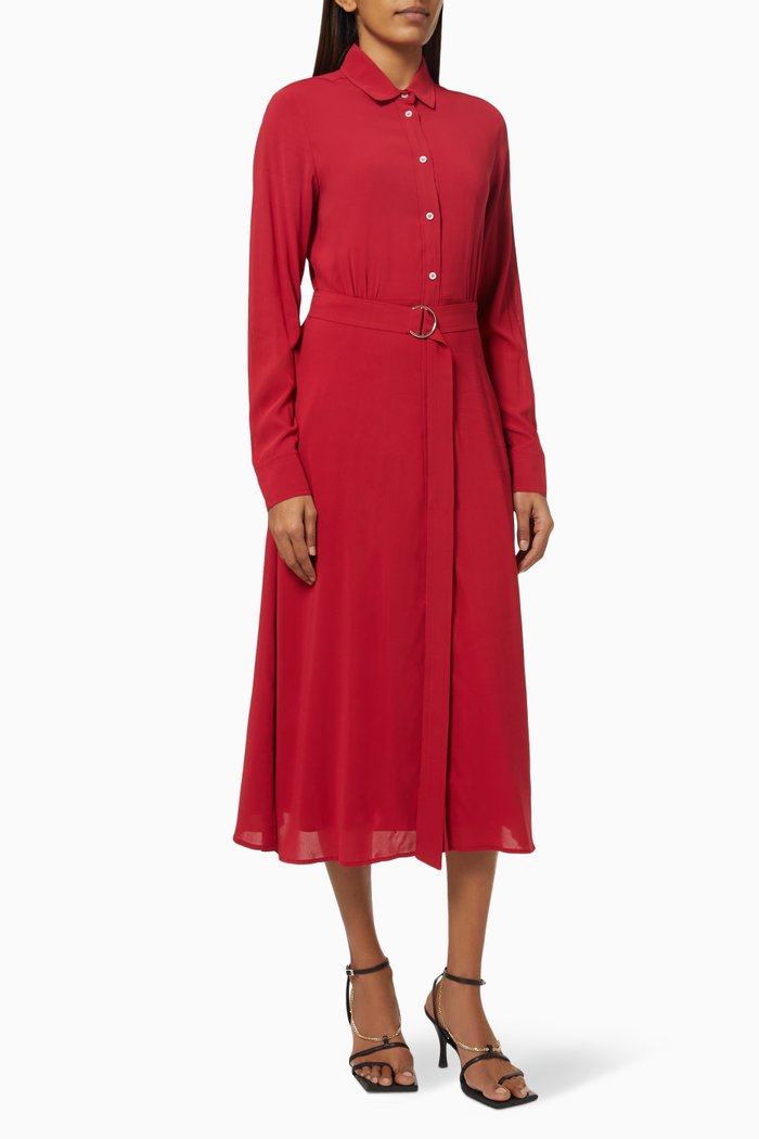

Display Shirt Dress in Viscose, Red