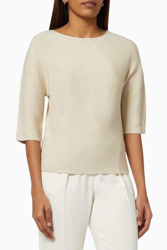 

Child Sweater in Lurex Knit, Neutral