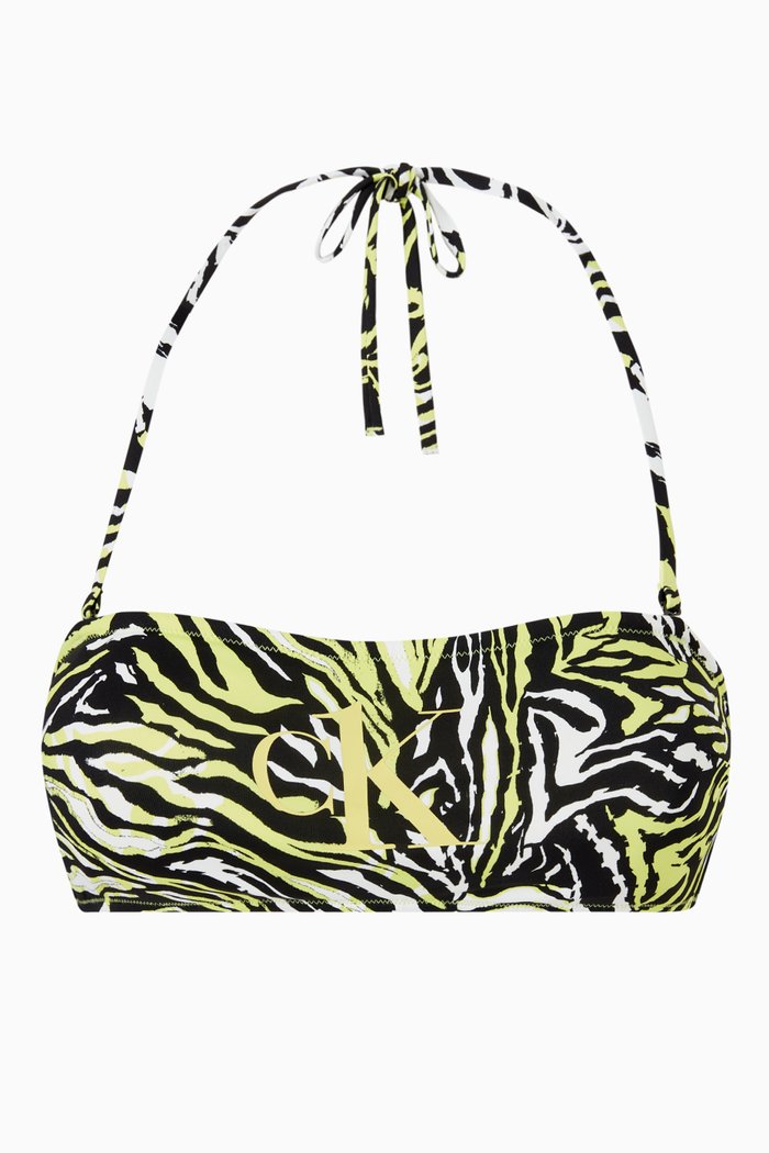 

Bandeau Bikini Top in Recycled Blend, Green