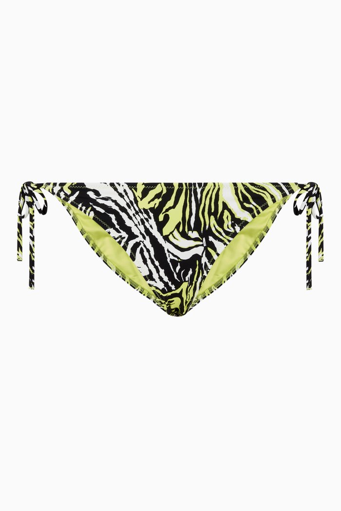 

Side String Bikini Bottom in Recycled Blend, Green