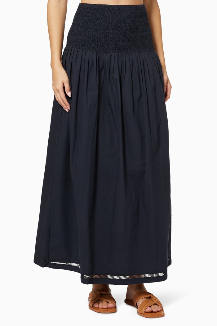 

2-in-1 Yoko Skirt & Dress in Cotton Poplin, Blue