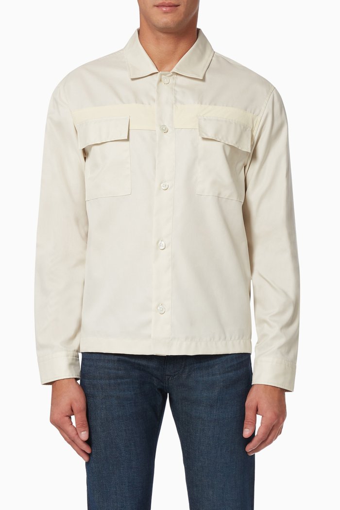 

Nolan Overshirt in Cotton Twill, White