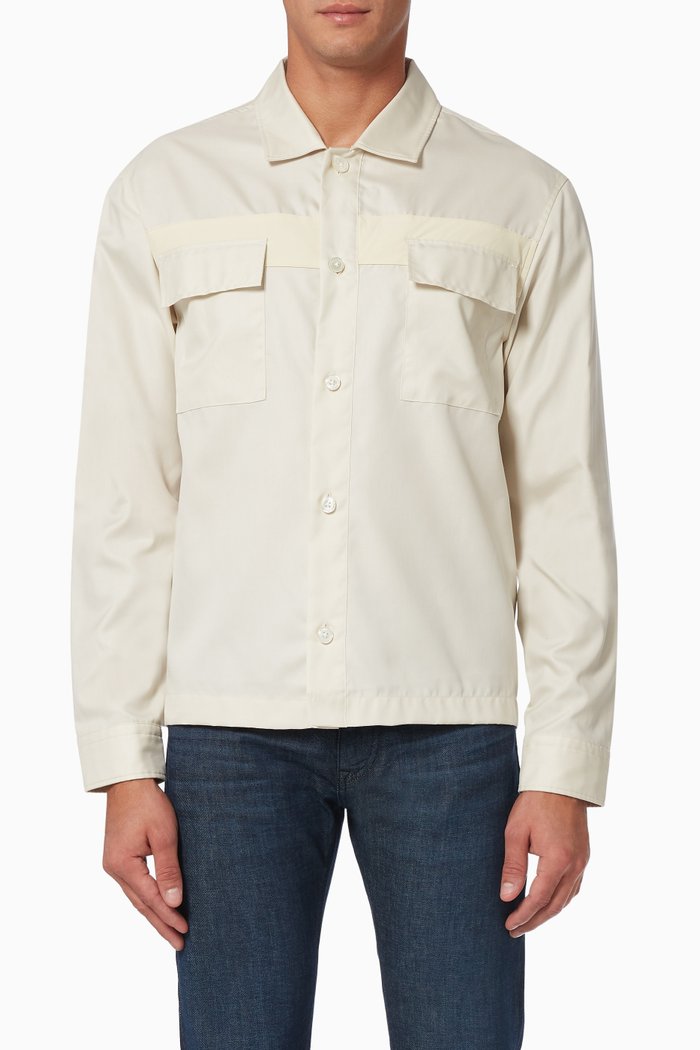 

Nolan Overshirt in Cotton Twill, White