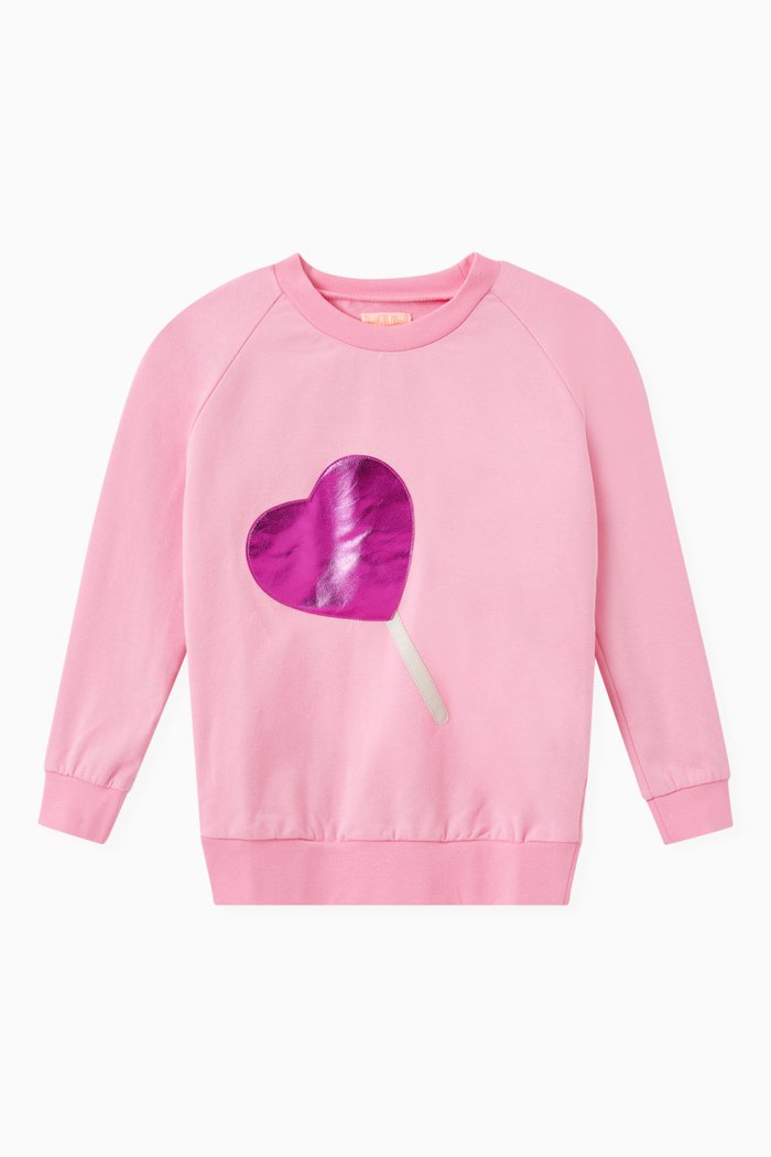 

Sweet Heart Sweatshirt in Knit, Pink