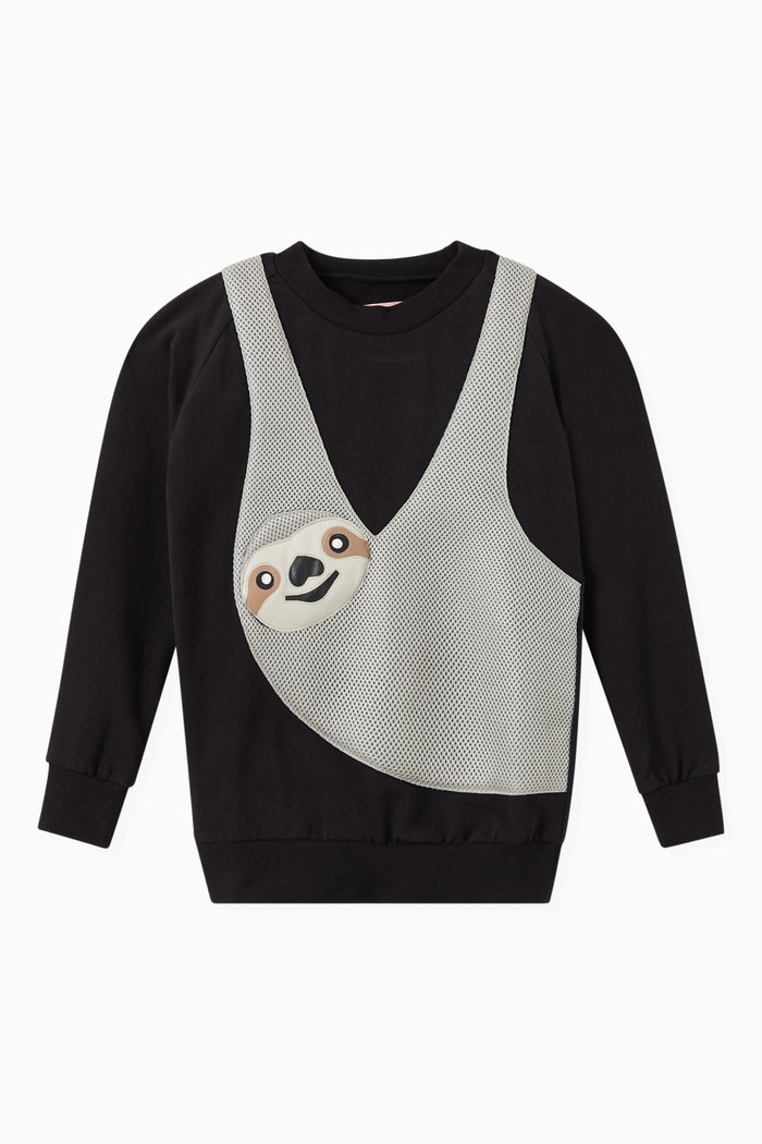 

Lazy Liam Sweatshirt in Knit, Black