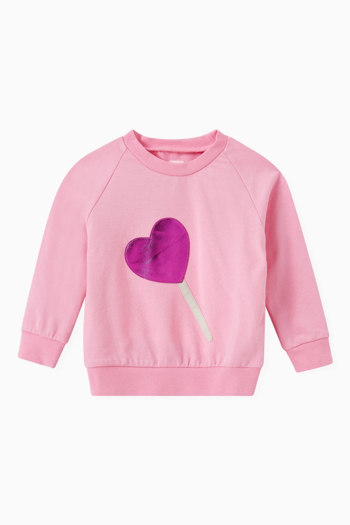 

Sweet Heart Sweatshirt in Knit, Pink