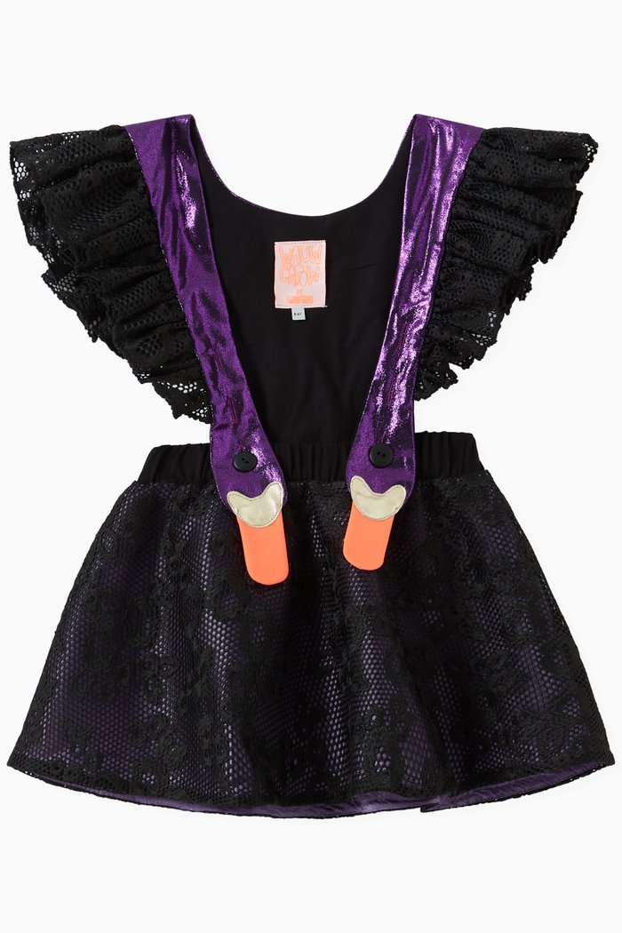 

Bird Girl Frill Limited Dress, Black