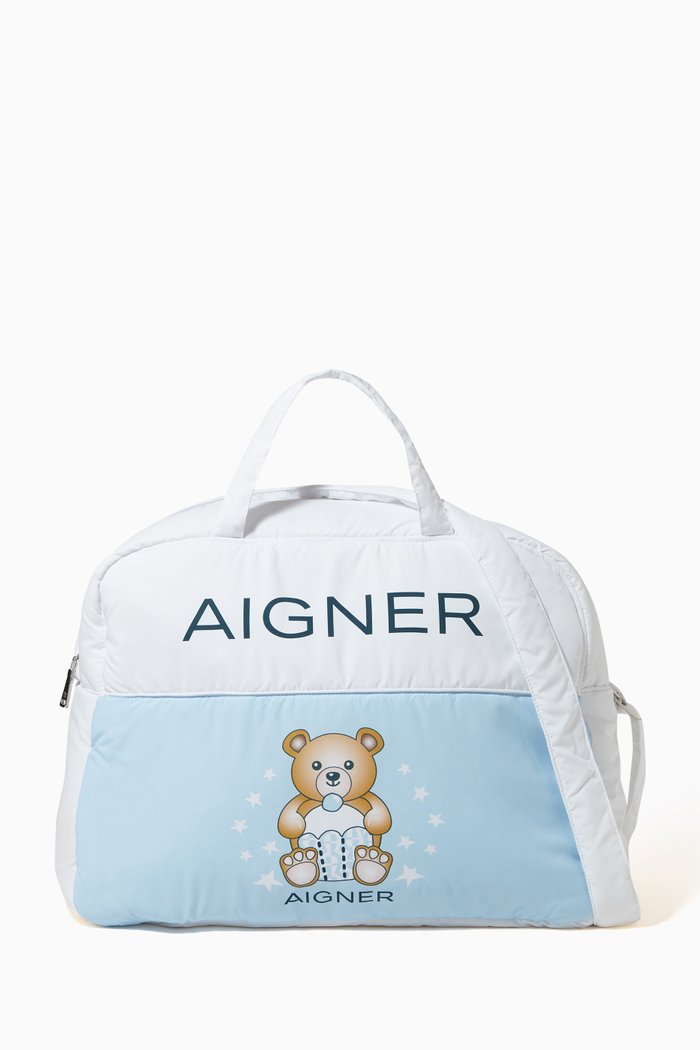 

Bear Diaper Bag in Canvas, Blue