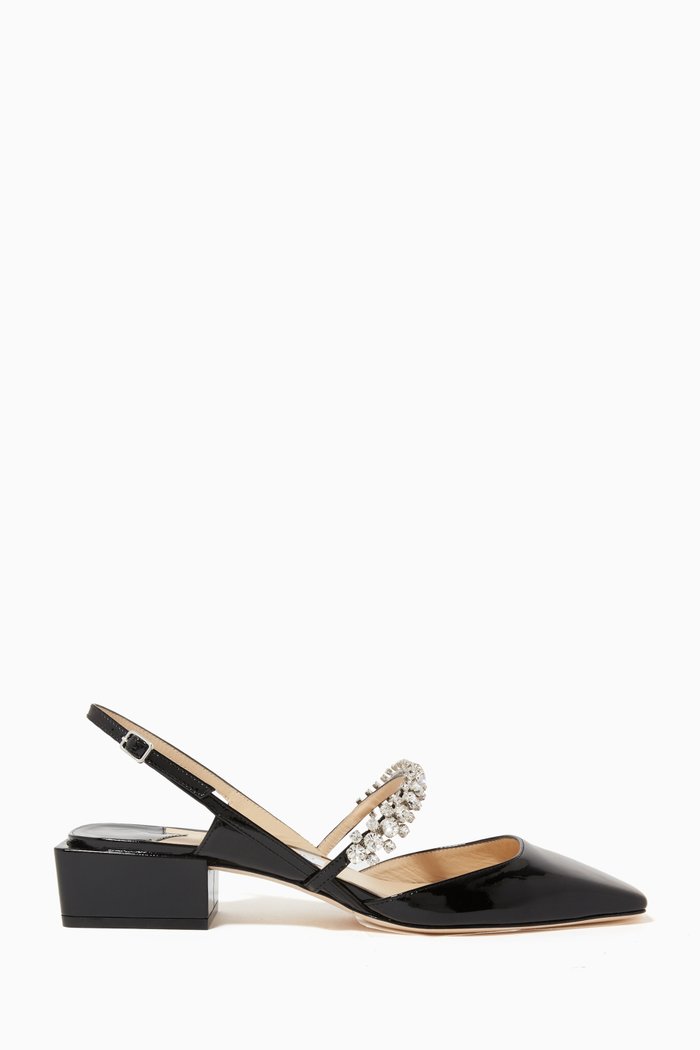 

Jill 30 Slingback Pumps in Patent Leather, Black