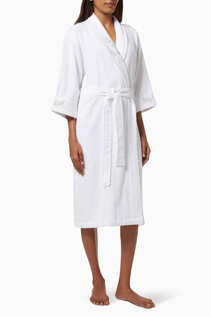 

Solange Bathrobe in Cotton SENSOTEX®, White