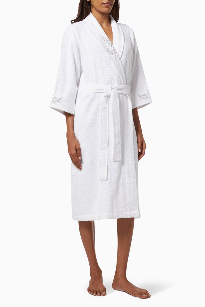 Solange Bathrobe in Cotton SENSOTEX®, White