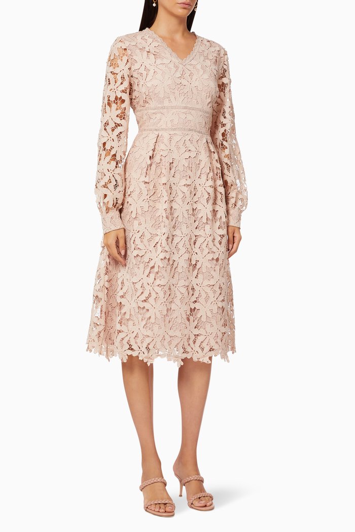 

Sofie Dress in Lace, Pink