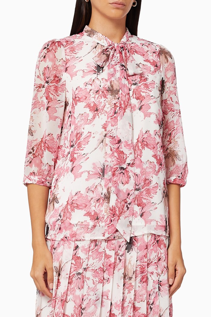 

Flora Top in Crepe, Pink