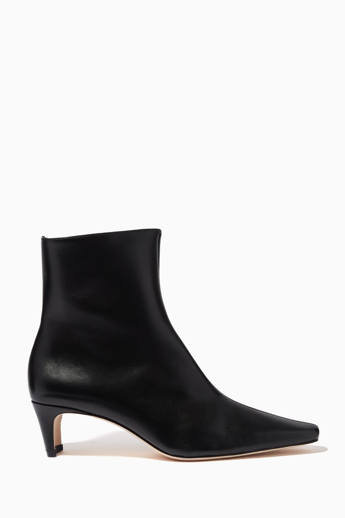 

Wally Ankle Boots in Leather, Black