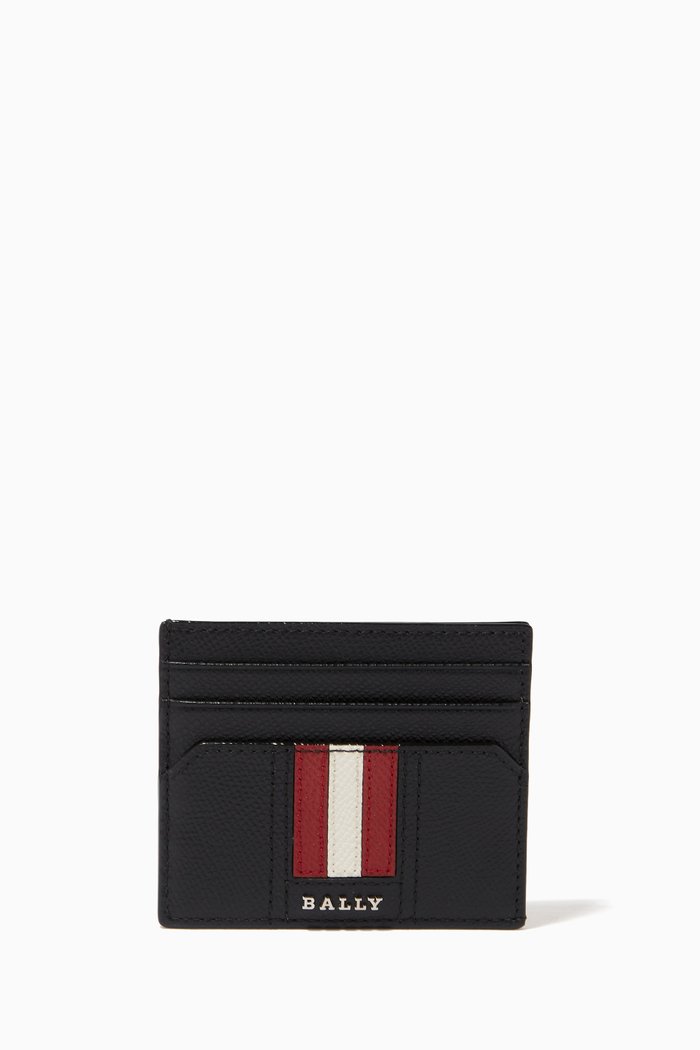 

Talbyn Card Holder in Grained Calf Leather, Black