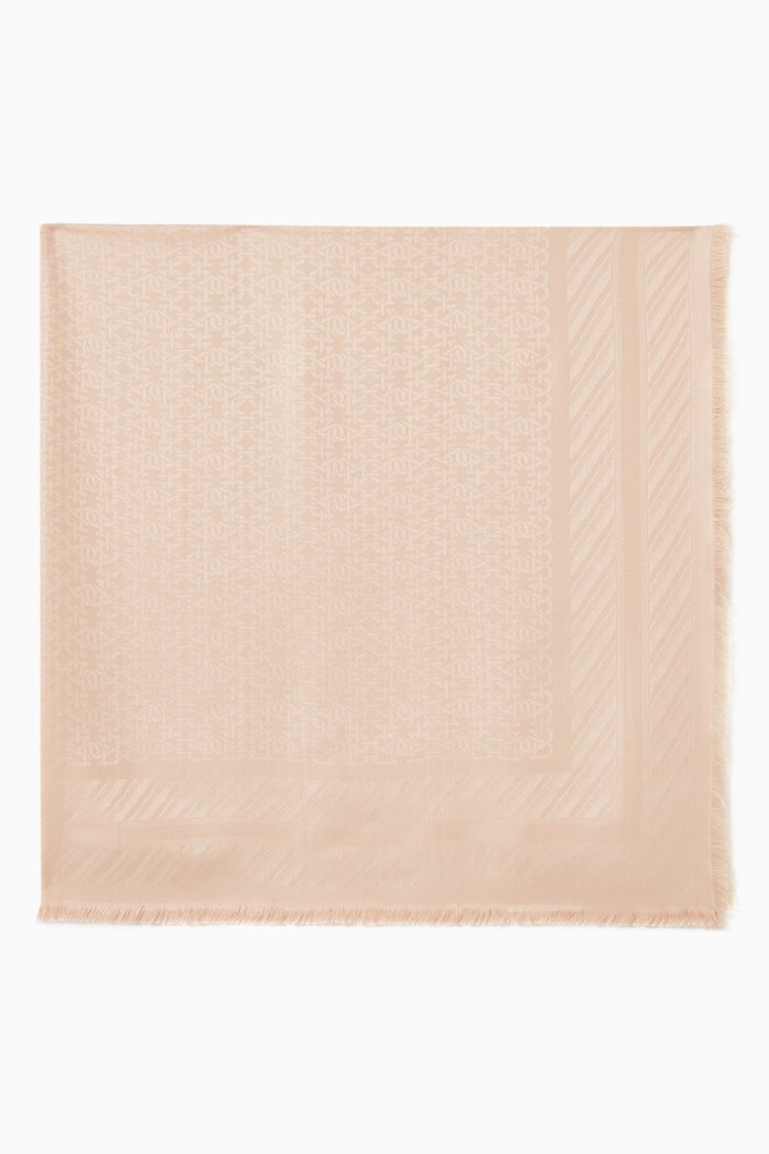

Monogram Scarf in Silk, Brown
