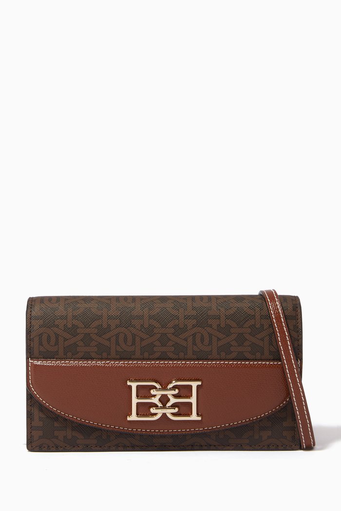 

Beylor Phone Wallet with Monogram, Brown