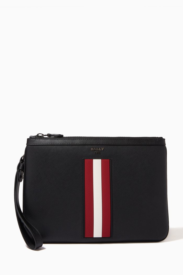 

Medium Bex Clutch Bag in Leather, Black