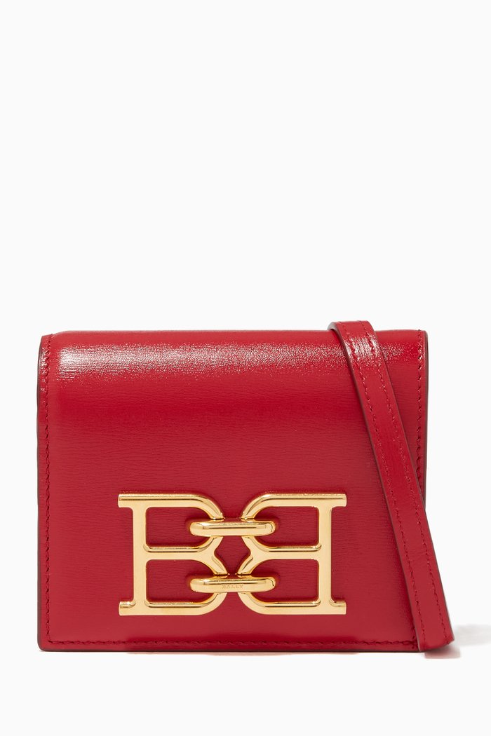 

Britney Microbag in Embossed Leather, Red