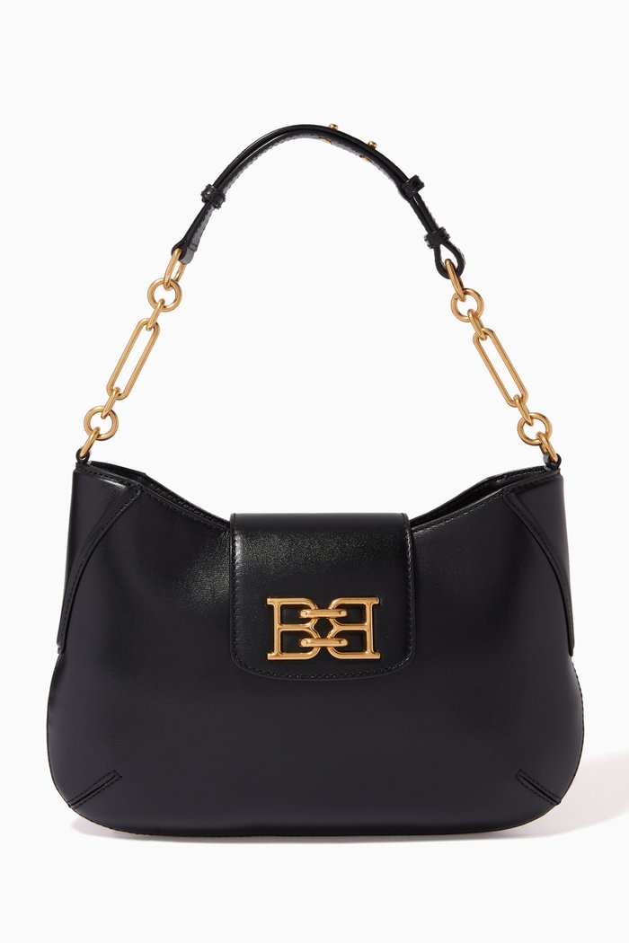 

Breanne Shoulder Bag in Embossed Leather, Black