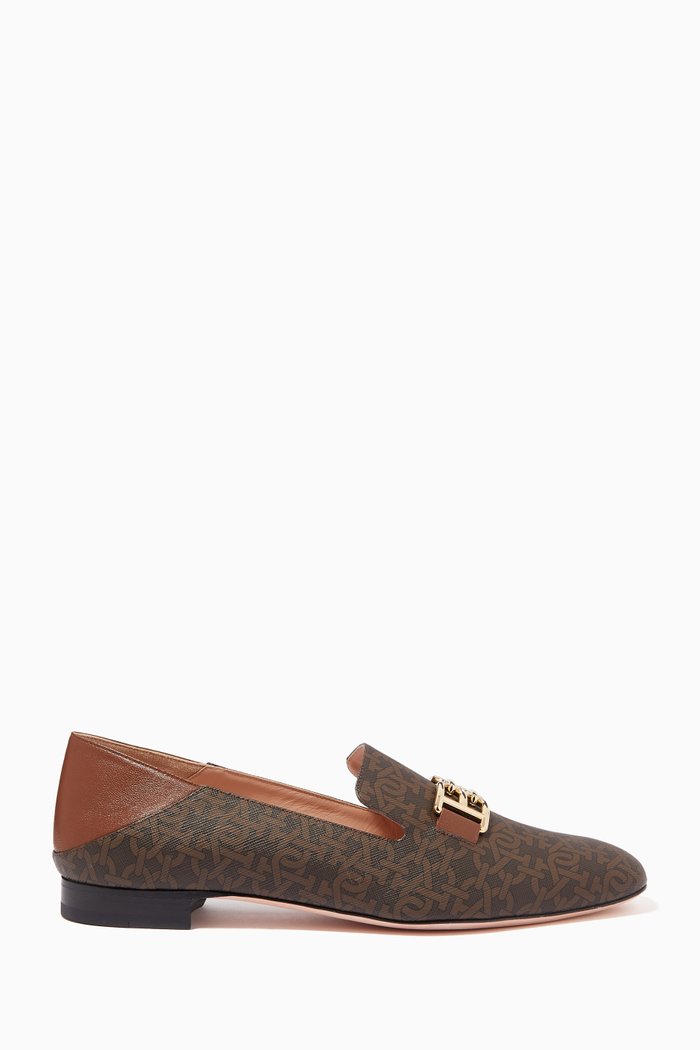 

Elely Loafers with Monogram, Brown
