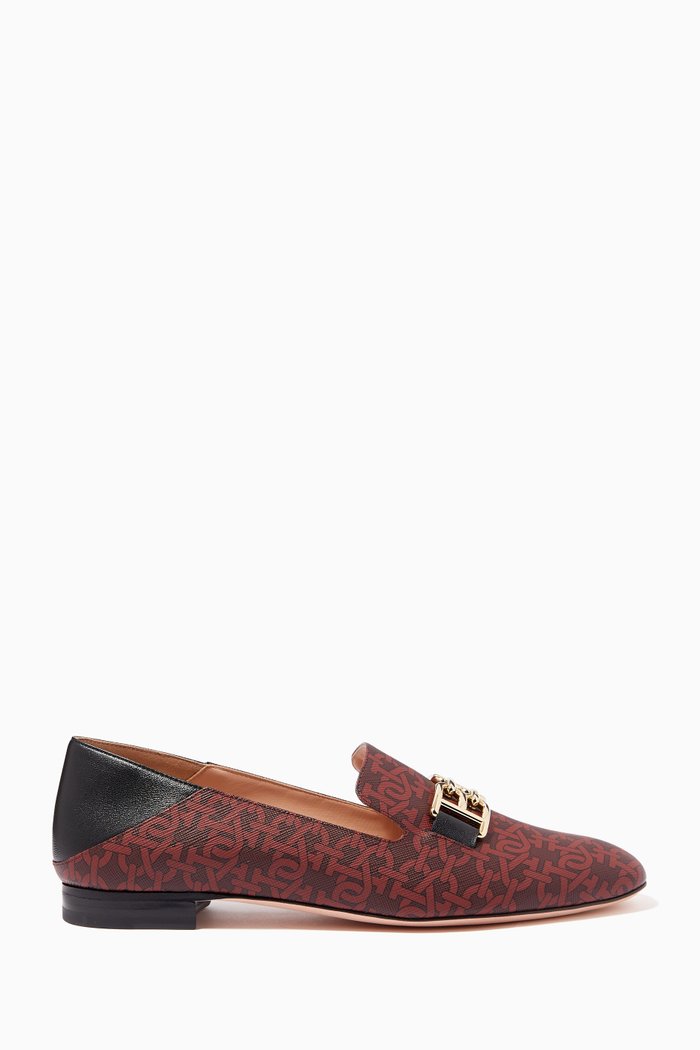 

Elely Loafers with Monogram, Burgundy