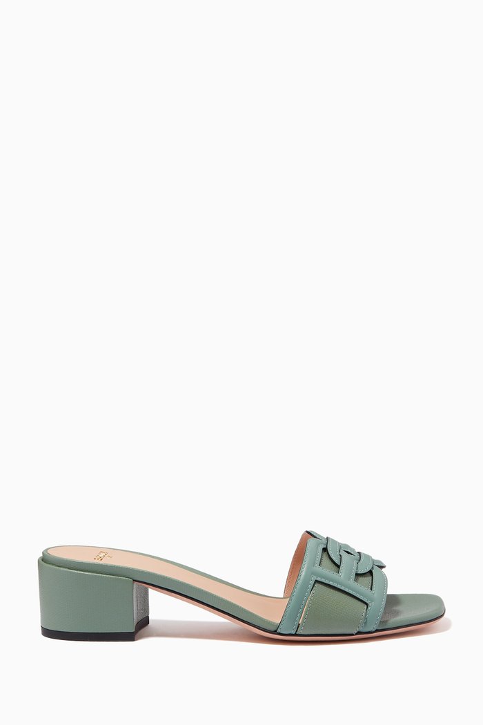 

Peoni 40 Sandals in Calf Leather, Blue