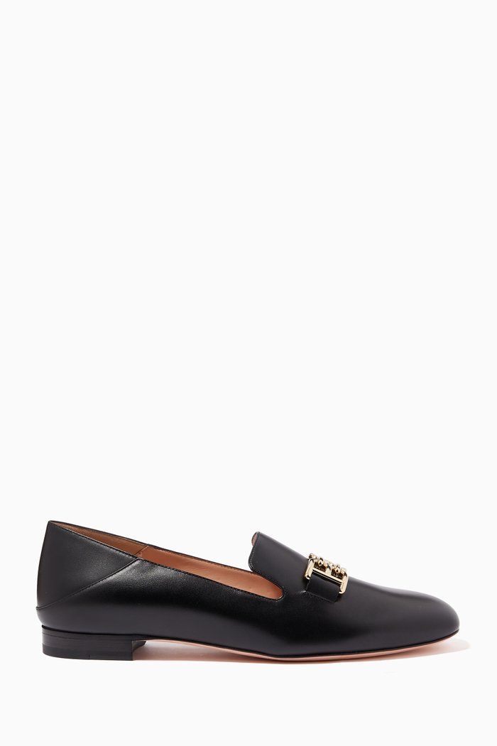 Elely Loafers in Calf Leather, Black