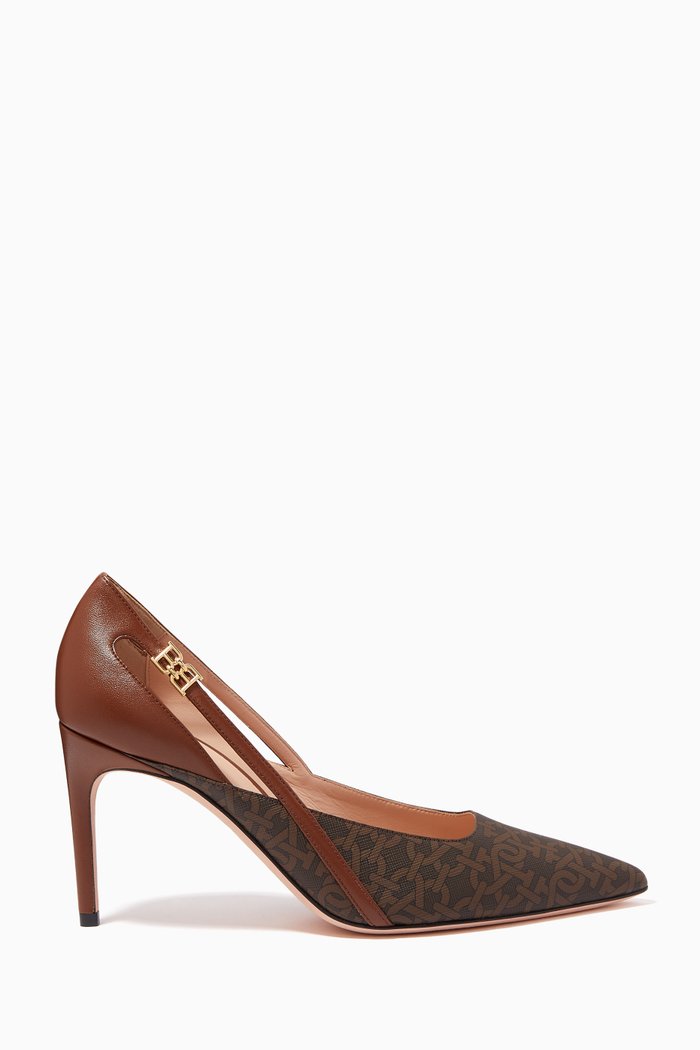 

Elsa 85 Pumps with Monogram, Brown