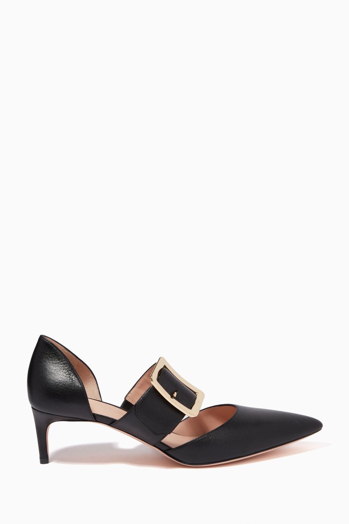 

Jessye 55 Pumps in Grained Goat Leather, Black