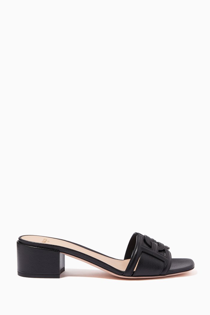 

Peoni 45 Sandals in Calf Leather, Black